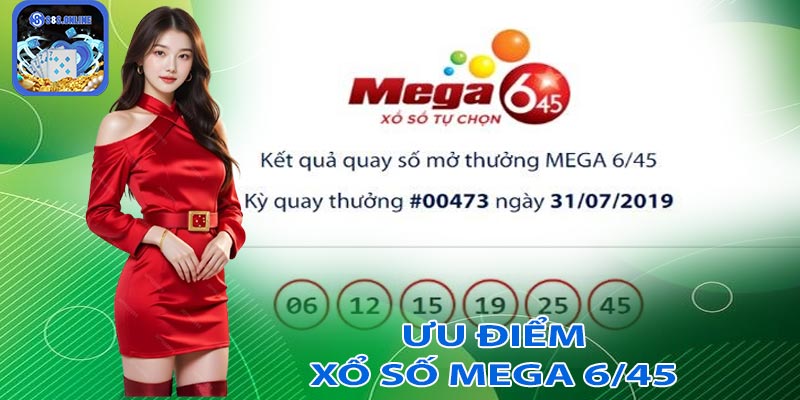 Ưu điểm nổi bật khi chơi xổ số mega 6/45 trực tuyến tại 8s